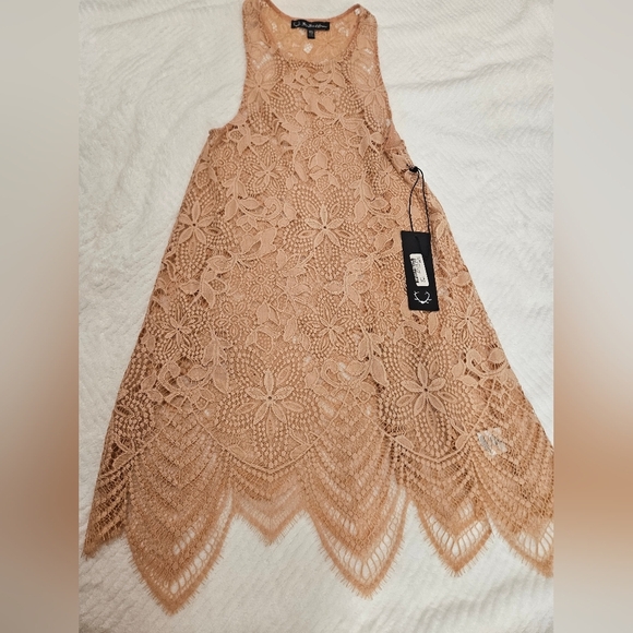 For Love & Lemon Summer Lilly Fairycore Mini Dress Pale Blush Size XS NWT - Picture 8 of 15